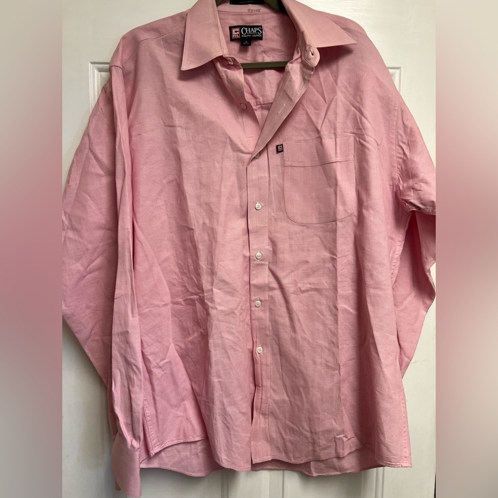 Chaps Ralph Lauren Men's Pink Shirt size 16 - Picture 2 of 6